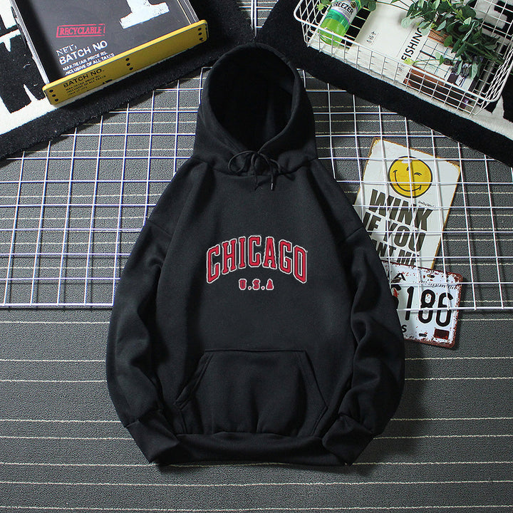 Women’s hoodie with urban Chicago print Chic & Stil