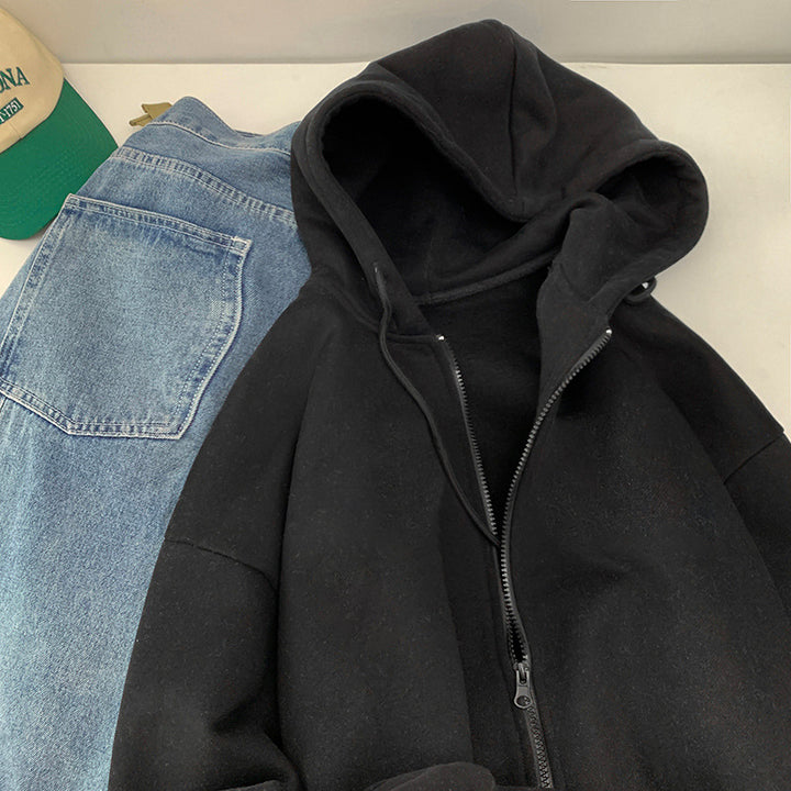 Women's hoodie sweatshirt jacket with ergonomic cut and practical zipper