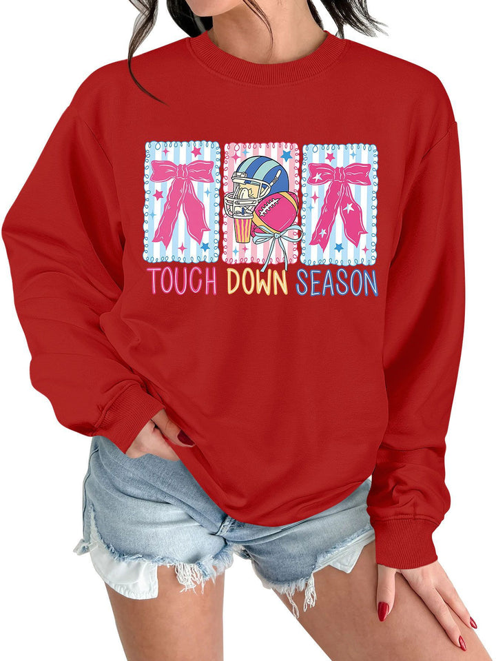 Sweat-shirt femme avec motif de football créatif et coupe décontractée Chic & Stil