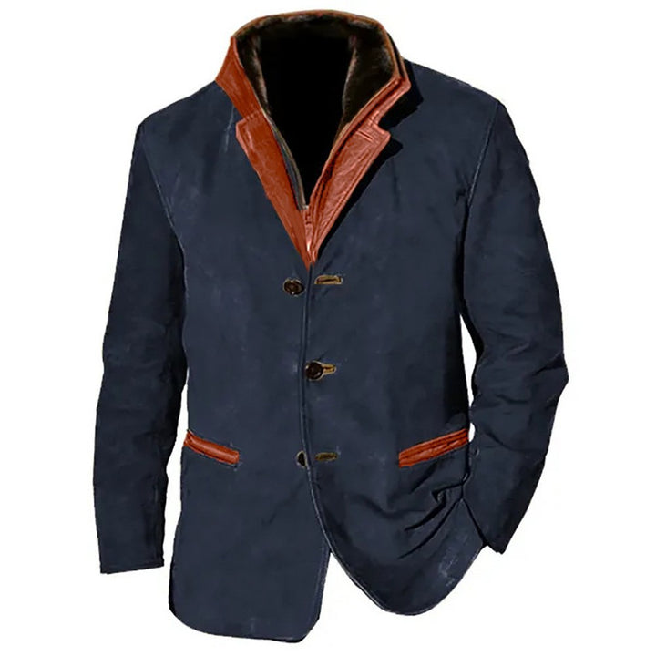 Elegant suede jacket for men with contrasting details Lune London