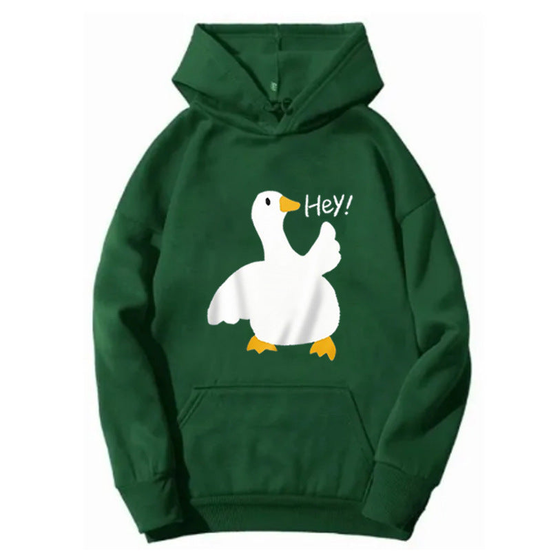 Women's hoodie with playful duck motif Chic & Stil