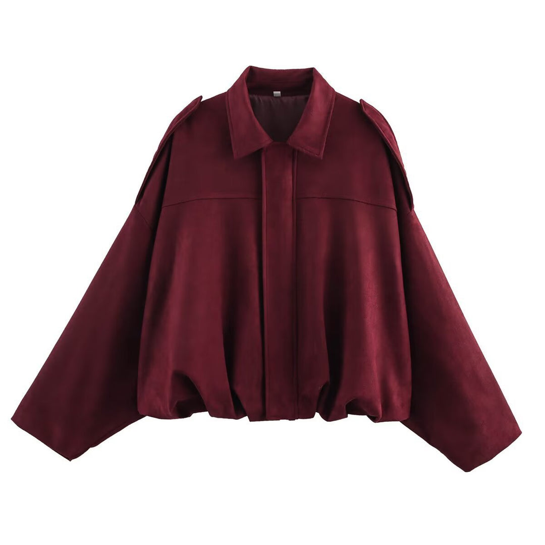 Oversized suede jacket for women with casual cut Lune London