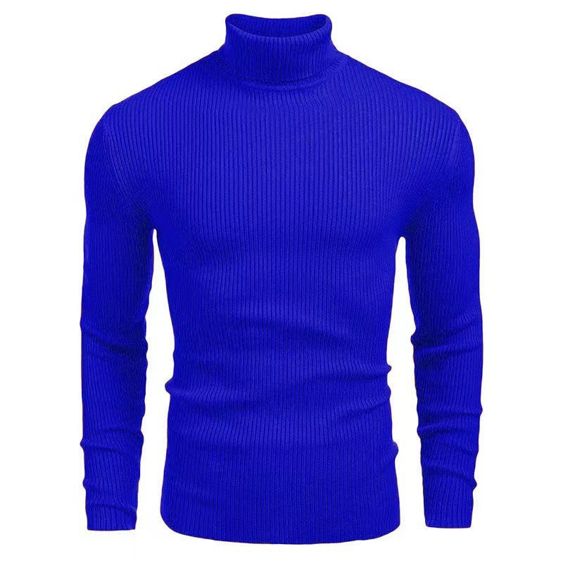 Pullover with turtleneck for men with textured ribbing pattern Lune London