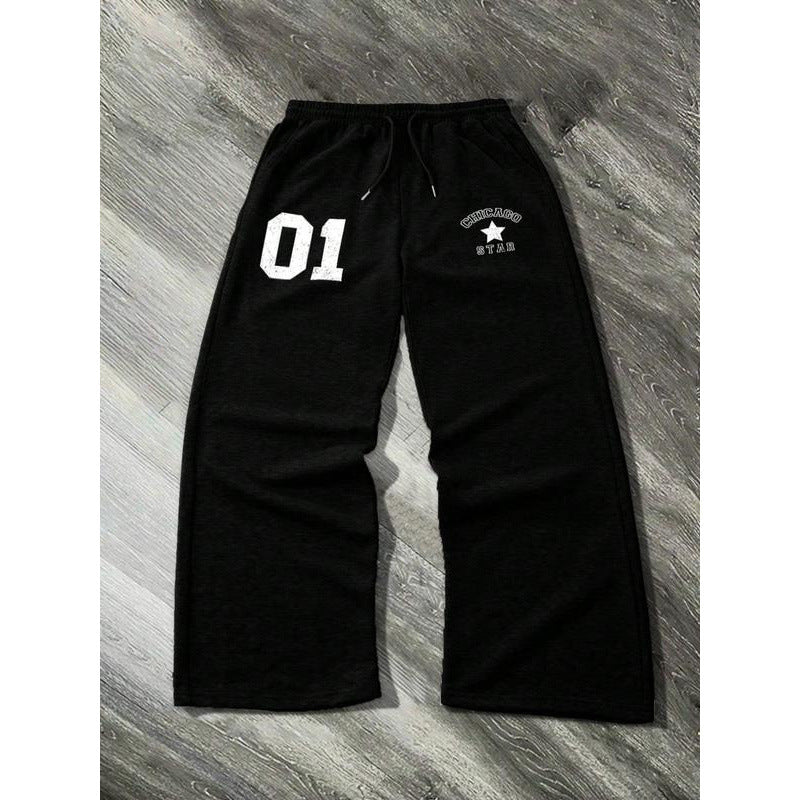 Women’s sporty casual pants with elastic waistband and side pockets Chic & Stil