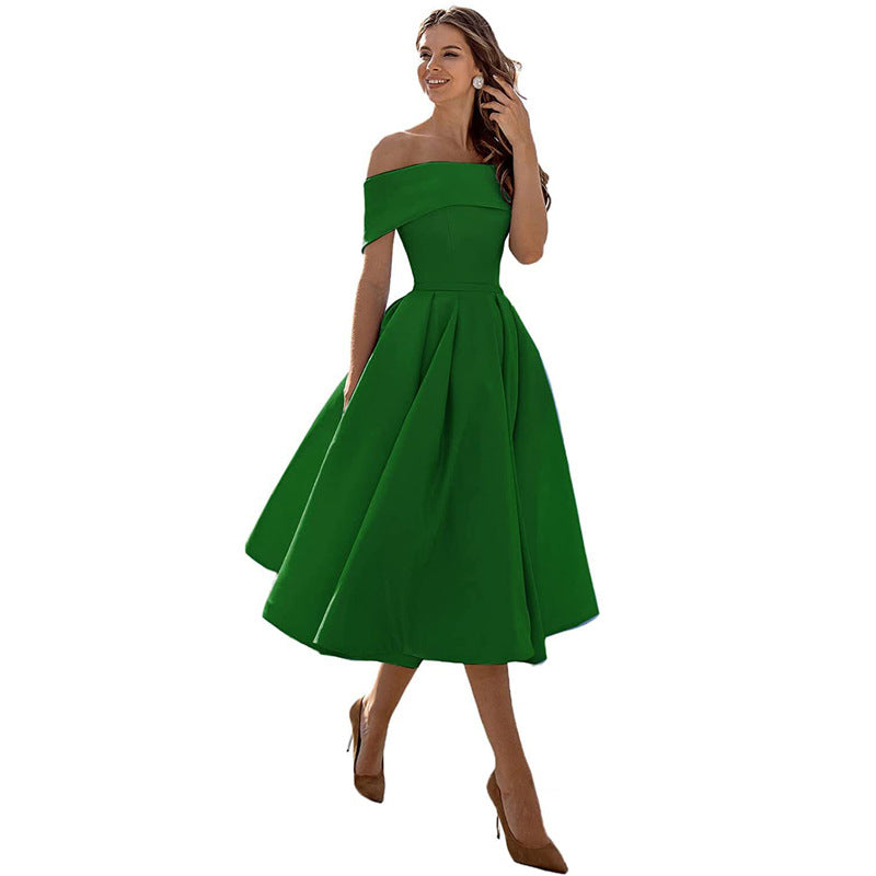 Lune London | Casual Fashion Satin Cocktail Dress Strapless