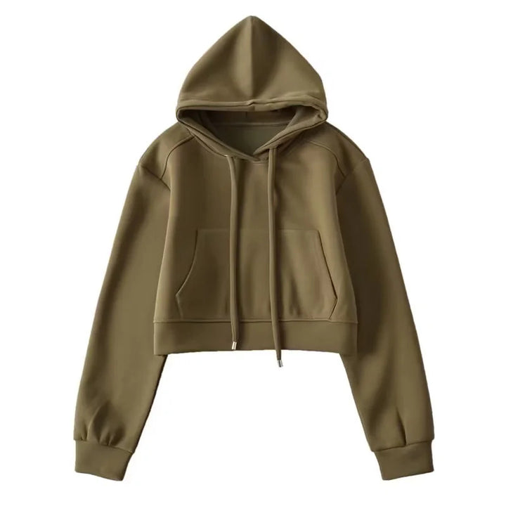 Cropped hoodie for women in sweatshirt material Lune London