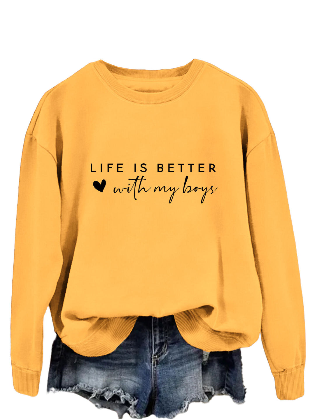 Pull femme confortable à col rond avec impression inspirante Chic & Stil