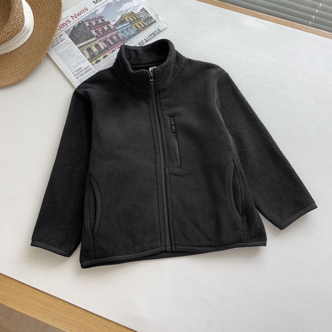 Veste en polaire pour femmes avec col haut et poches zippées pratiques Chic & Stil
