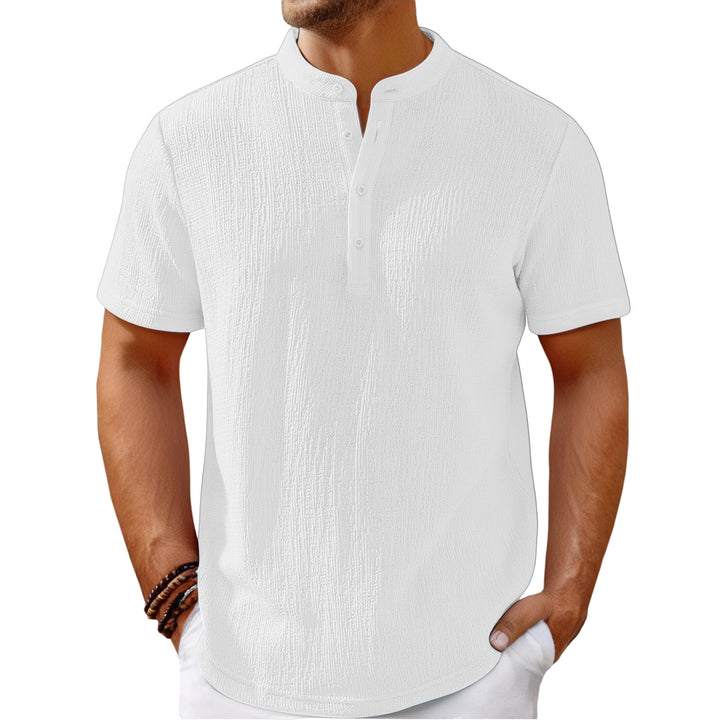 Men's short sleeve polo with structured design Lune London