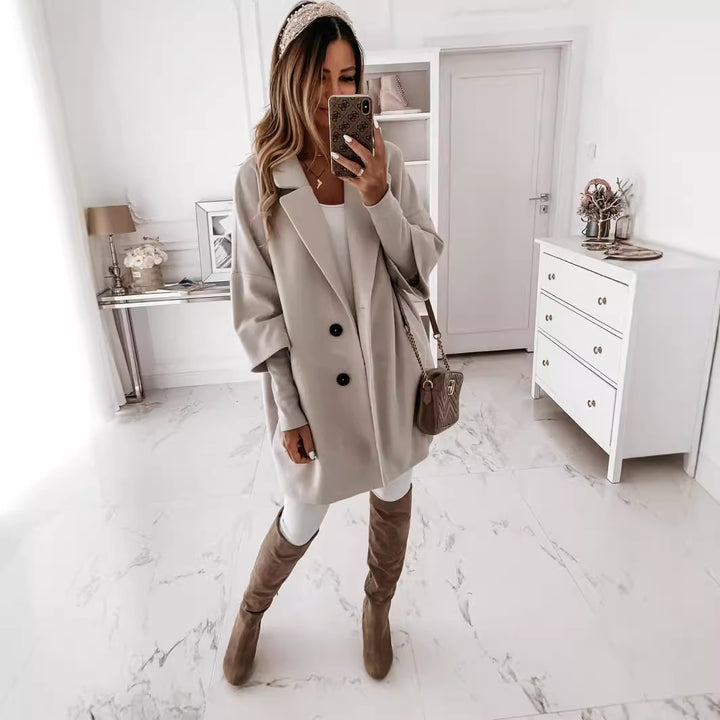 Ladies Elegant Oversized Wool Jacket Lune London