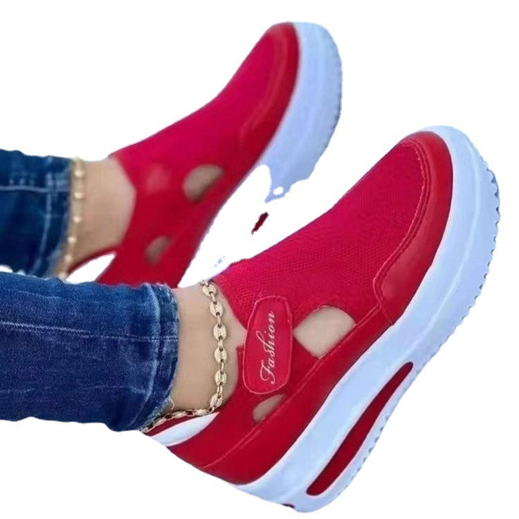 Ladies Lightweight Breathable Slip-On Sneakers Lune London