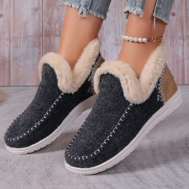Women’S Fleece-Lined House Slippers with Non-Slip Sole and Comfortable Fit Lune London