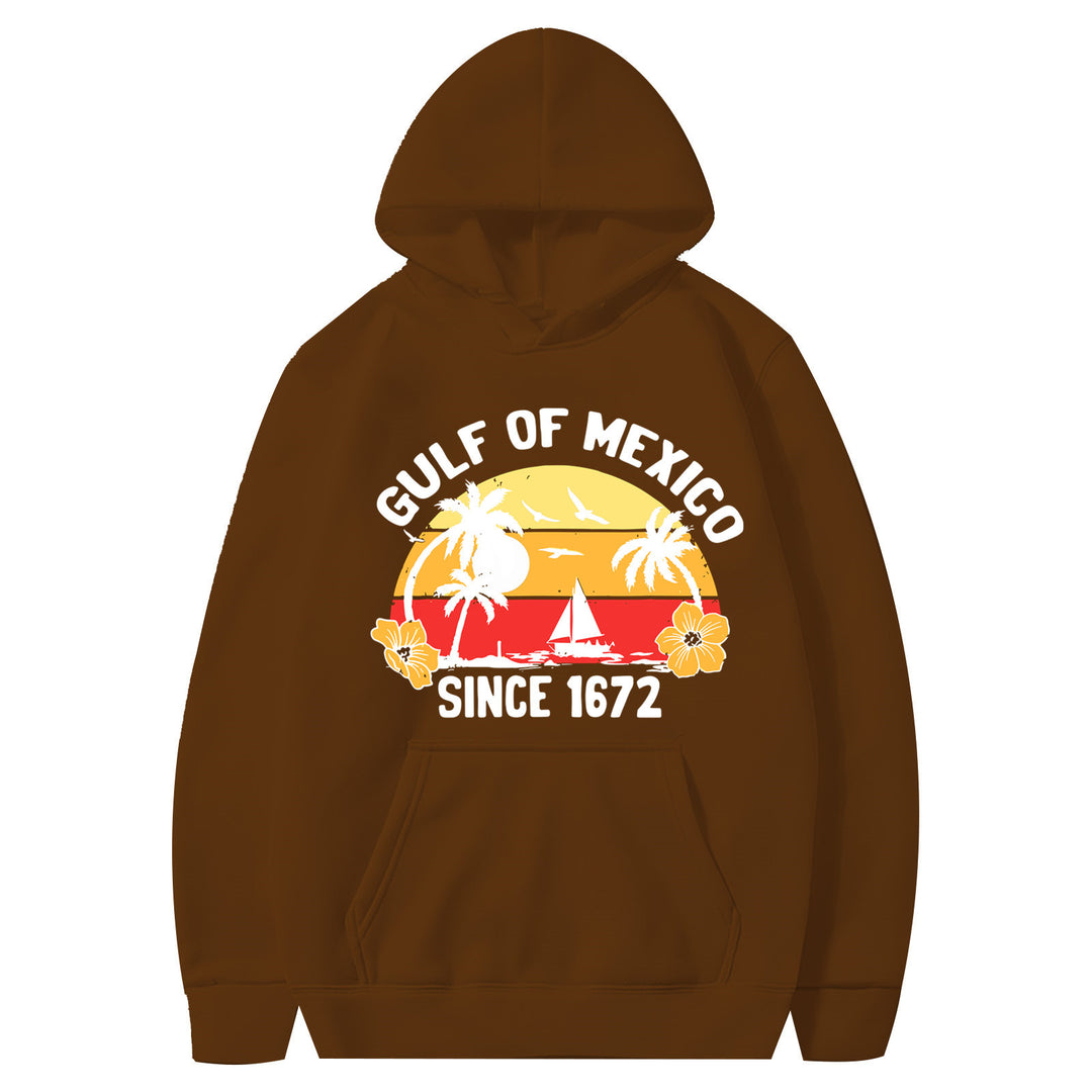 Women's hoodie with creative beach motif and high-quality fabric Chic & Stil