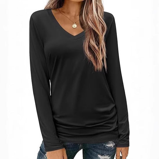 Women Long Sleeve Elegantly Cut Top Lune London