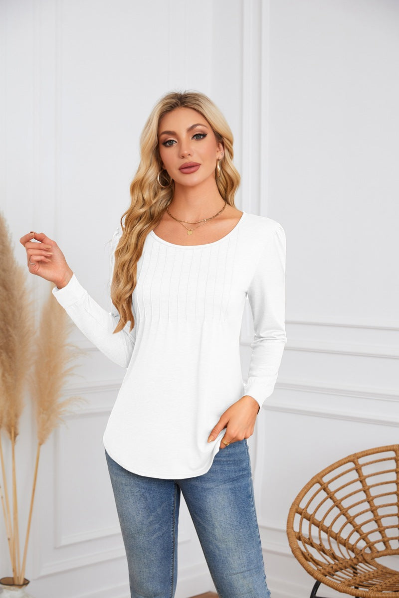 Elegant and comfortable women's blouse with ribbed structure Lune London