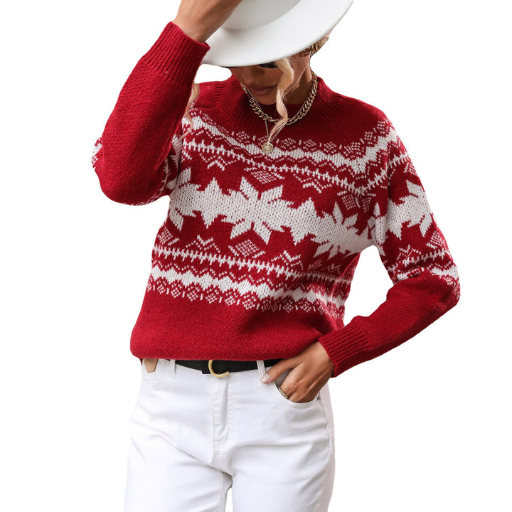 Pull en tricot pour femmes avec un joli motif norvégien Lune London