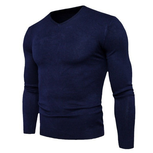High quality V-neck men's sweater in cotton Lune London