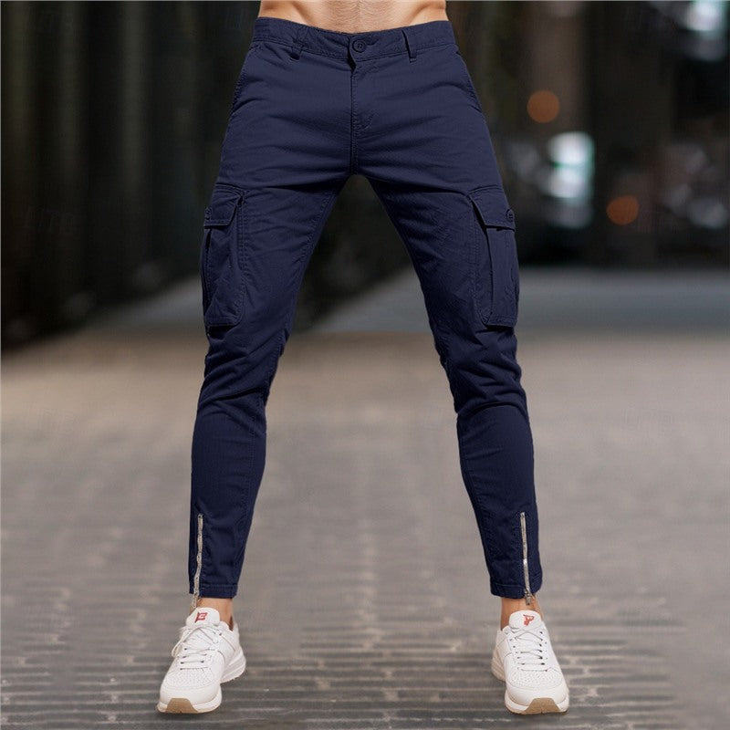 Modern cargo pants for men with zipper Lune London
