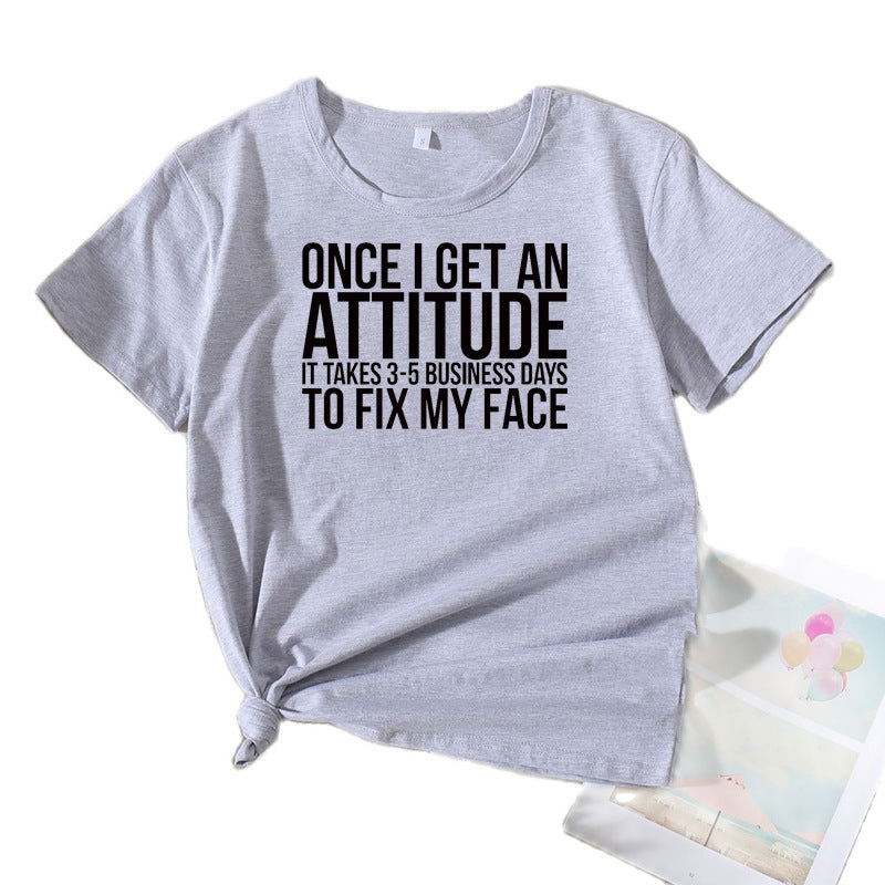 Ladies Casual Attitude Statement T-shirt Lune London