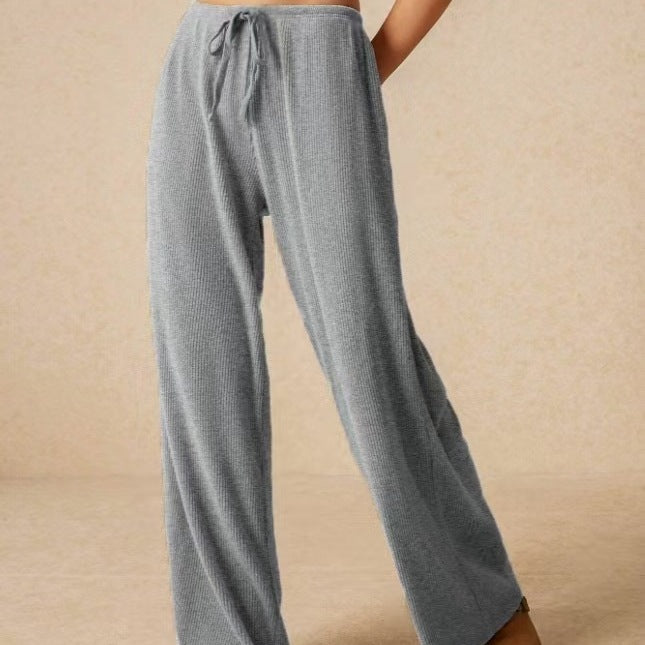 Loose leisure pants for women with elastic waistband and drawstring Lune London