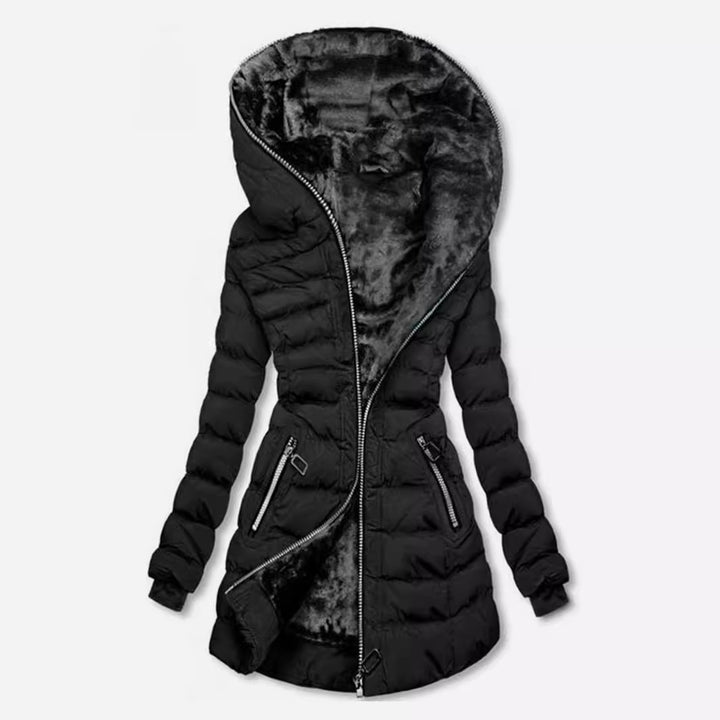 Women's padded winter jacket with luxurious lining and trendy high collar Lune London