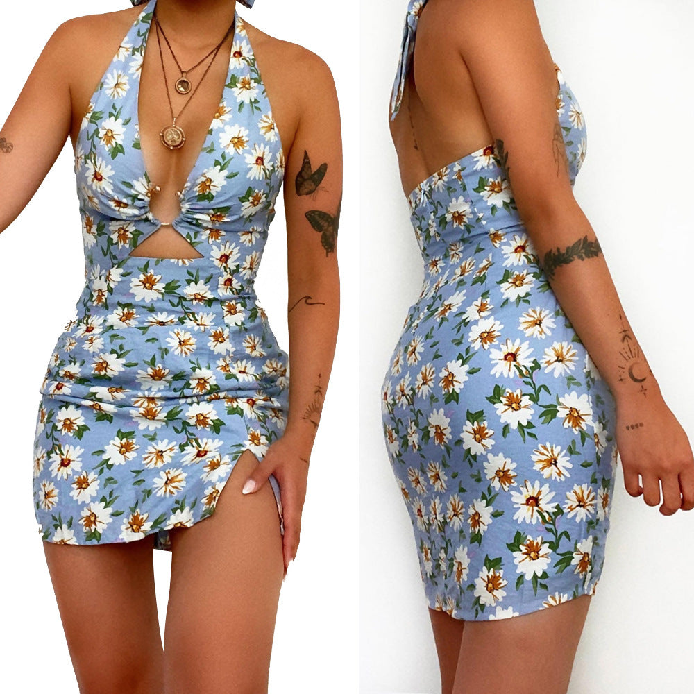 Lune London floral halter dress for women
