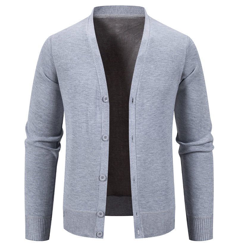 Lune London | Men's cozy knit cardigan with V-neck and button placket