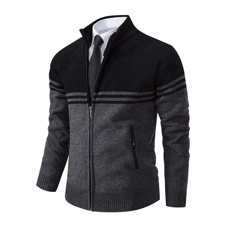 Stylish leisure jacket for men with high collar and modern zip details Lune London