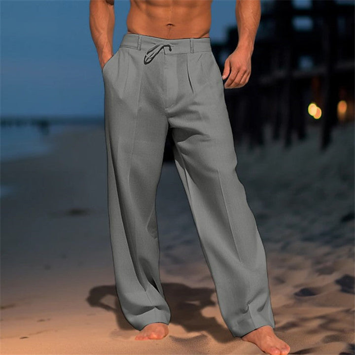 Men's Leisure Pants with Elastic Waistband and Practical Pockets Lune London
