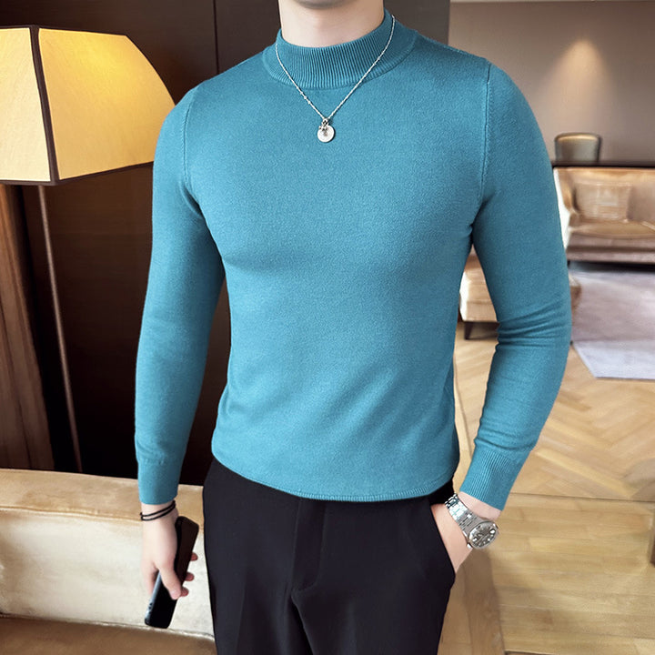 Trendy men's sweater with high collar and elegant cut Lune London