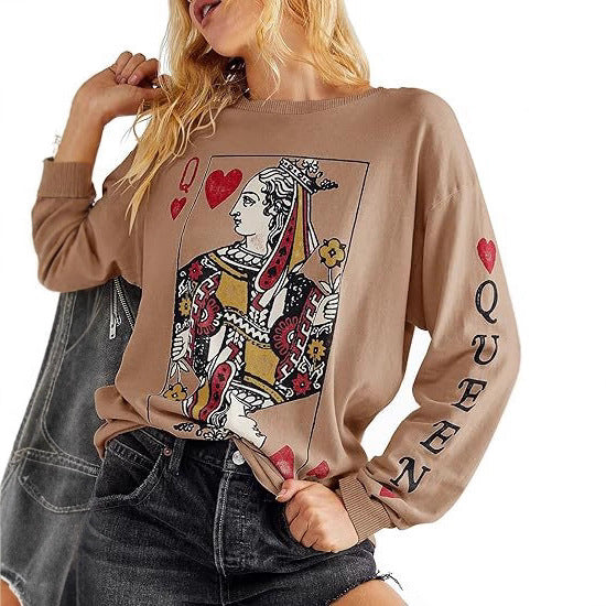 Long sleeve blouse for ladies with royal pattern Lune London