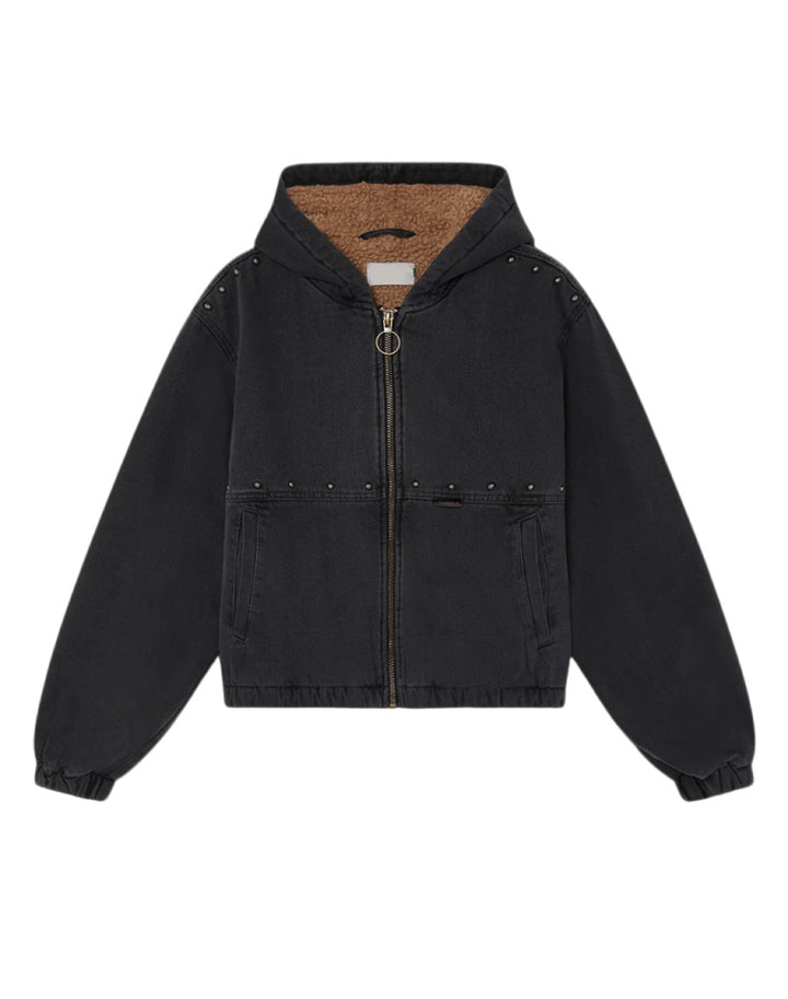 Veste en denim pour femmes avec capuche et poches Chic & Stil