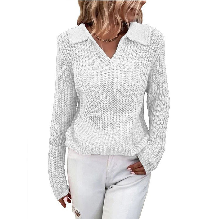 Lune London Women's V Neck Knitted Sweater