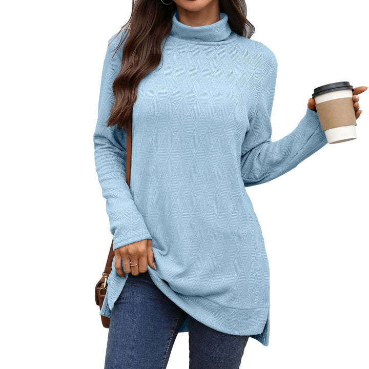 Ladies Long Sleeve Sweater with High Collar Lune London