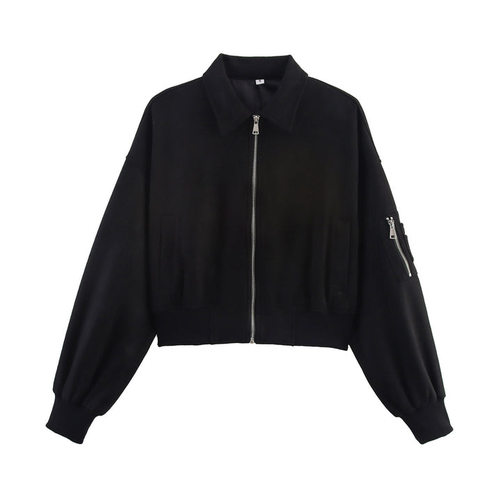 Women's fashionable faux leather jacket with practical pockets Lune London