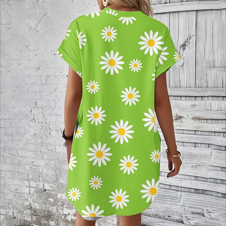 Chic Floral Print Shift Dress for Women