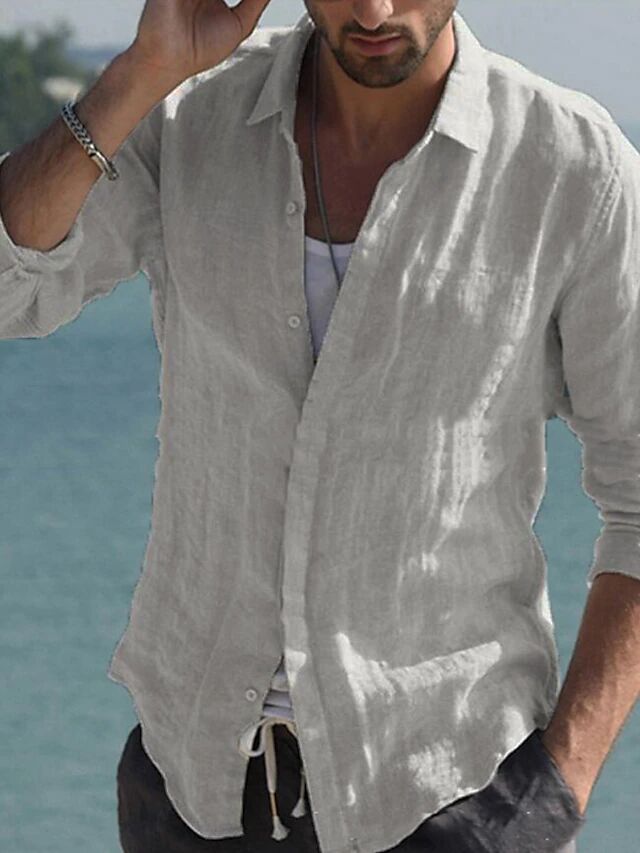 Men's Casual Linen Shirt Lune London