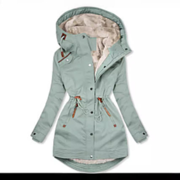 Women's Padded Winter Parka with Practical Pockets and Adjustable Belt Lune London
