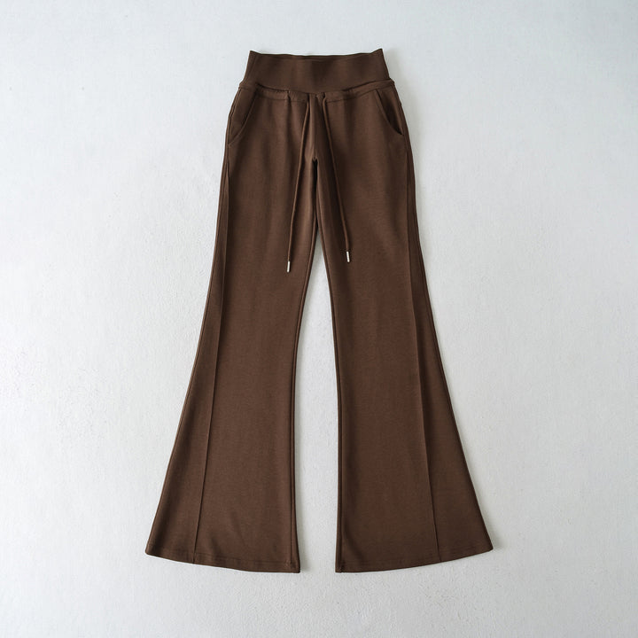 Women’s flared lounge pants with a high waist and practical side pockets Lune London