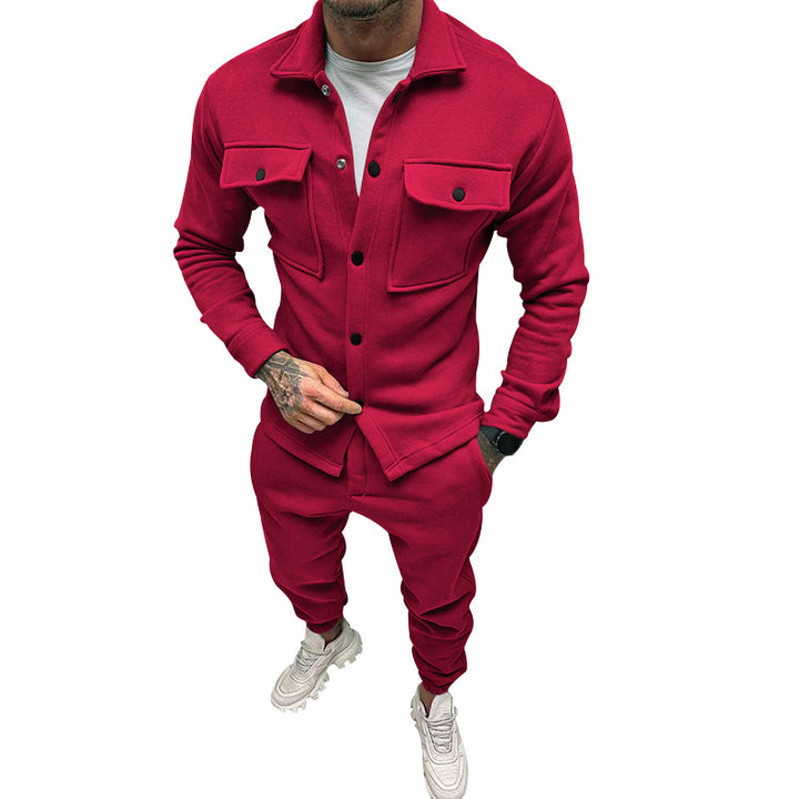 Stylish leisure suit for men with button placket and practical pockets Lune London