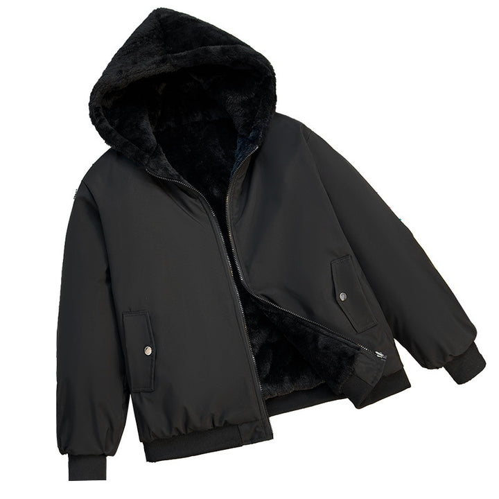 Ladies Fleece Hooded Jacket with Reversible Option Lune London