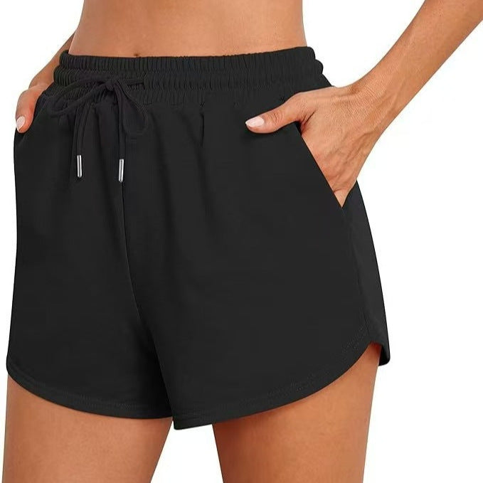 Women's casual trousers in a relaxed fit with an elastic waistband and side pockets Lune London