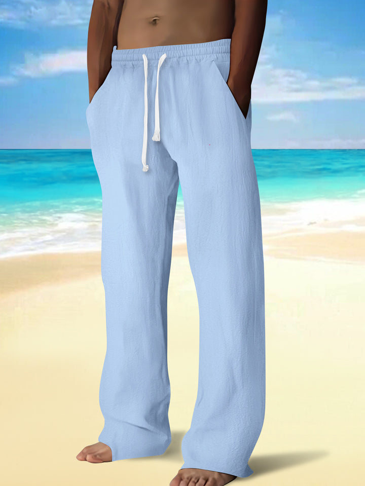 Casual beach pants for men with elastic waistband and practical pockets Lune London