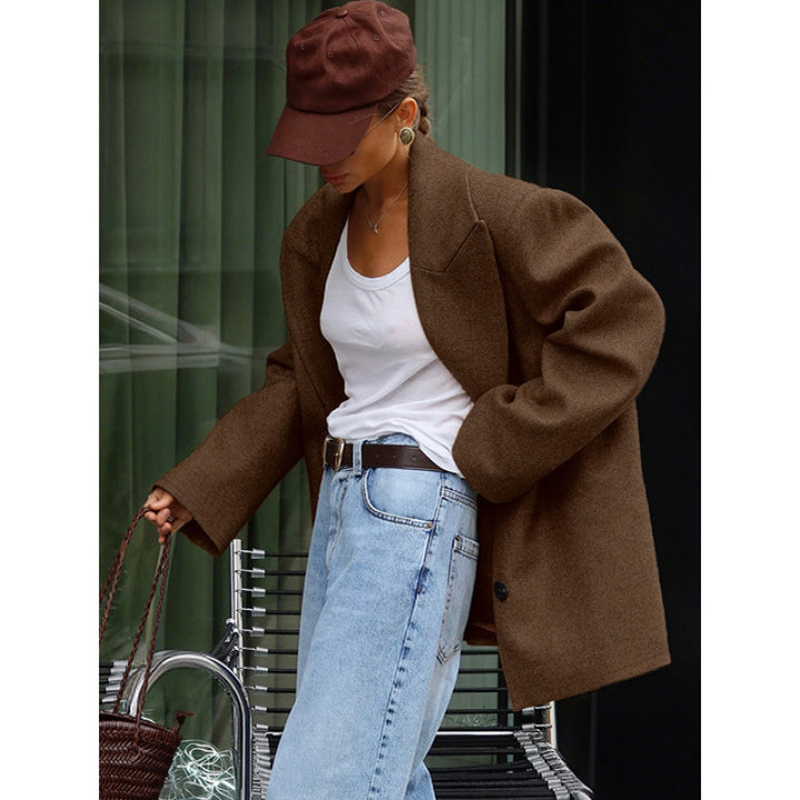 Ladies Oversized Wool Blazer Lune London