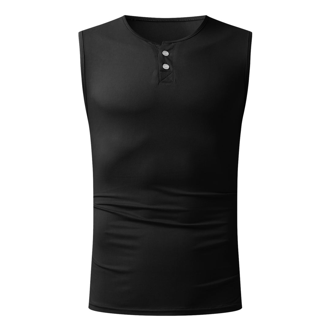 Men's tank top with balanced fit and practical snap buttons Chic and Style