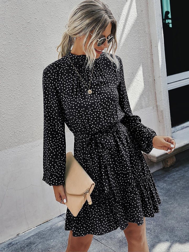 Chic Floral Ruffled Mini Dress for Women