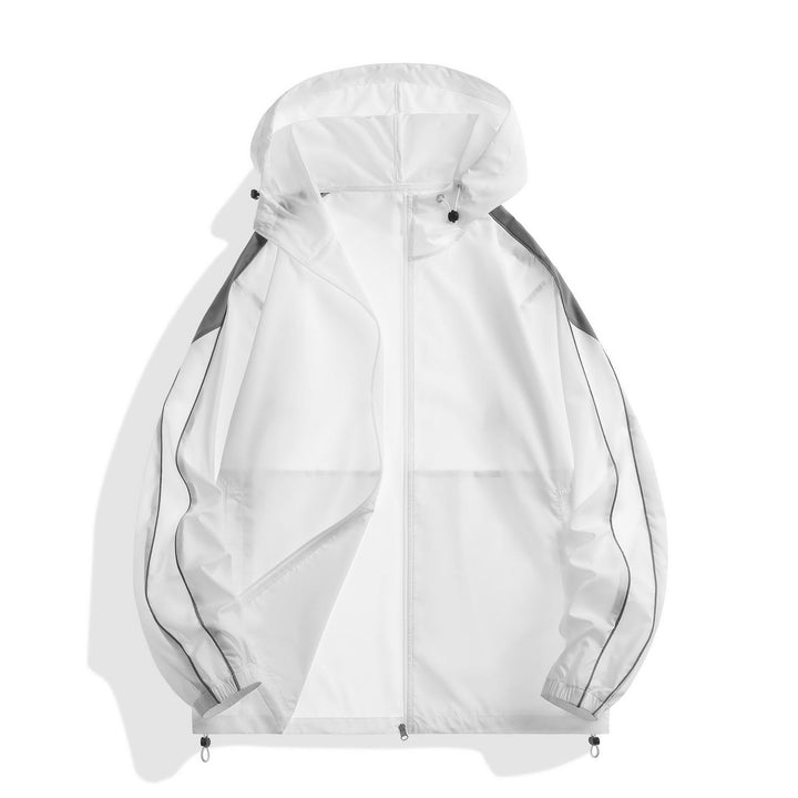 Ladies lightweight windbreaker with adjustable hood and breathable inserts Lune London