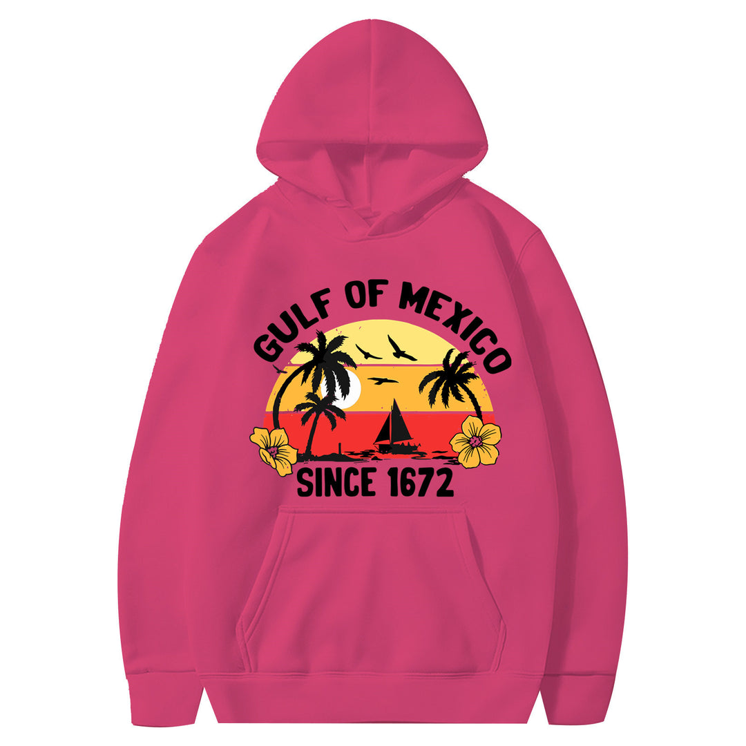 Women's hoodie with creative beach motif and high-quality fabric Chic & Stil