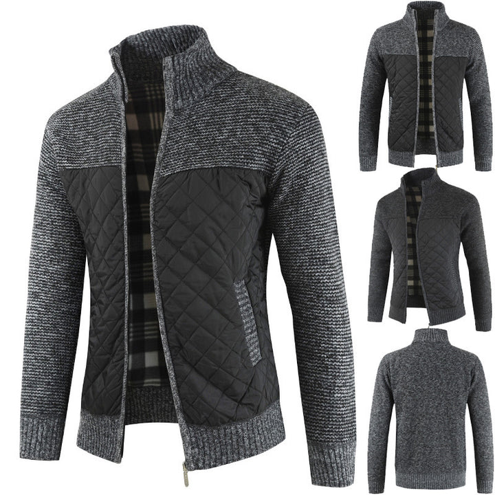 Quilted jacket for men with knitted details Lune London