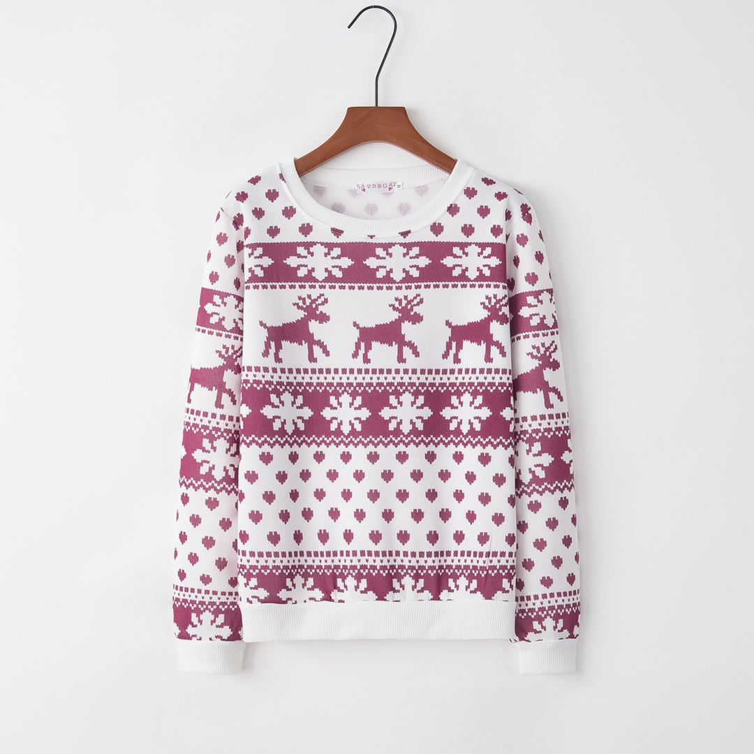 Lady Sweatshirt with winter Norwegian pattern Lune London